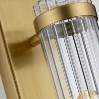 Badleuchte Wand G9 LED IP44 3000 K 40 cm hoch in Messing...