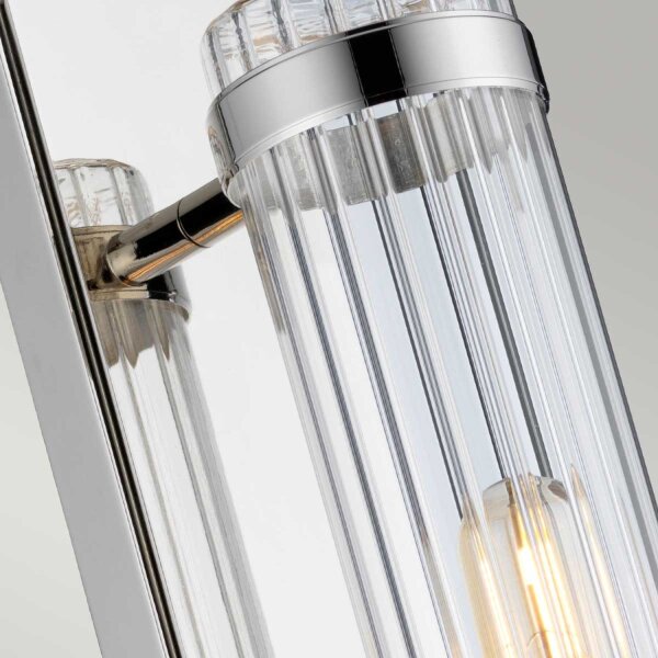 Badleuchte Wand LED E27 3000 K 40 cm hoch IP44 Chrom