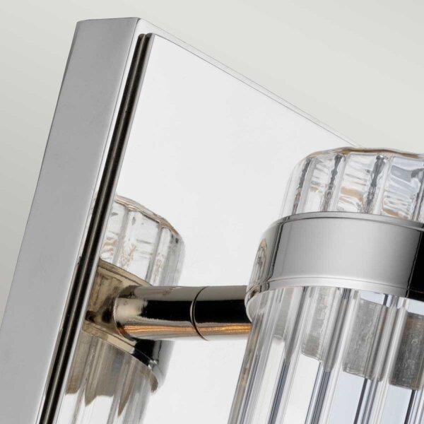 Badleuchte Wand LED E27 3000 K 40 cm hoch IP44 Chrom