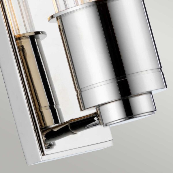 Badleuchte Wand LED E27 3000 K 40 cm hoch IP44 Chrom