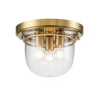 Deckenlampe Bad IP44 Ø 33 cm rund Metall Glas in...