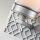 Wandlampe Bad IP44 H: 34,3 cm in Silber Weiß E27 Glas Metall