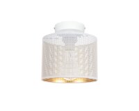 Runde Deckenlampe Metall E27 &Oslash;20 cm in Wei&szlig;...
