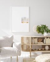 H&auml;ngelampe Metall Loft Design E27 B:15 cm Wei&szlig;...