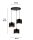 Hängelampe Metall Loft 3-flmg E27 B:40 cm Schwarz Gold
