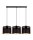 Pendelleuchte Metall Schwarz Gold E27 3-flmg 70 cm lang