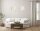 Grande lampe suspendue métal blanc or E27 2flmg L:90 cm