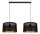 Große Pendelleuchte Metall Schwarz Gold E27 L:90 cm