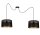 Hängelampe Spider Schwarz Gold E27 2-flmg L:200 cm groß