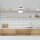 Suspension ronde verre clair métal E27 Ø30 cm blanc
