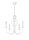 Lustre blanc métal 5 flammes E14 Classique