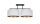 Deckenlampe Stoff blendarm Schwarz Weiß Gold E27 70 cm