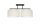 Deckenleuchte Stoff blendarm Schwarz Creme E27 L:70 cm