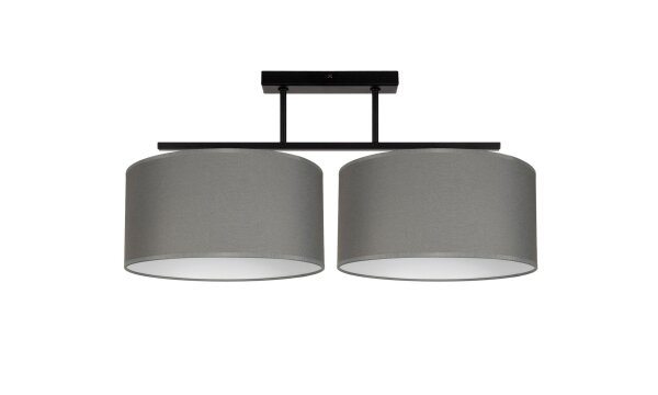 Blendarme Lampe de plafonnier Tissu Noir Graphite E27 L:70 cm
