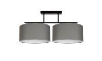 Blendarme Lampe de plafonnier Tissu Noir Graphite E27...