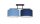 Lampe de plafonnier confortable Tissu bleu E27 L:70 cm faible éblouissement