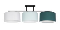 Lampe de plafonnier Tissu Blanc Menthe Vert E27 L:100 cm...