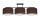 Blendarme Lampe de plafonnier Tissu Noir Marron E27 L:100 cm