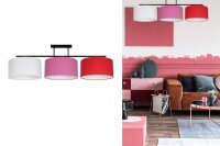 Blendarme Lampe de plafonnier Tissu Blanc Rose Rouge E27...