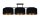 Plafonnier confortable Tissu Noir Or E27 100 cm