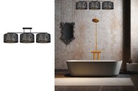 Blendarme Lampe de plafonnier tissu graphite motif E27...
