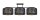 Blendarme Deckenlampe Stoff Graphit Muster E27 3-flmg