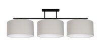 Lampe de plafonnier Tissu Noir Gris Blanc E27 100 cm