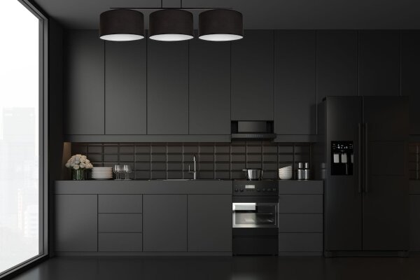 Blendarme Lampe de plafonnier tissu noir blanc E27 3-flamme