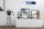Suspension confortable Tissu Blanc Bleu E27 100 cm de long