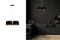 Tissu Lampe à suspendre éblouissante noir...