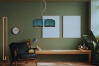 Tissu Lampe suspendue anti-éblouissement Vert...