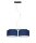 Suspension allongée 2 flammes tissu noir bleu E27