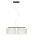 Suspension allongée 2 flammes tissu noir écru E27