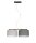 Suspension métal tissu E27 noir gris graphite
