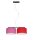 Suspension métal tissu E27 70 cm rose rouge anti-éblouissement
