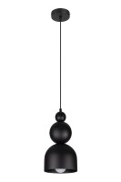 Schwarze Hängelampe Metall Loft Design E27 B:17 cm rund