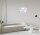 Suspension moderne tissu faible éblouissement E27 L:70 blanc
