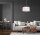 Suspension moderne tissu faible éblouissement E27 L:70 blanc or
