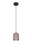 Suspension ronde m&eacute;tal noir rose E27 &Oslash;11 cm...