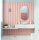 Suspension ronde métal noir rose E27 Ø11 cm Loft