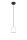 Suspension ronde métal noir blanc E27 Ø11 cm Loft