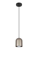 Suspension ronde métal noir or E27 Ø11 cm Loft