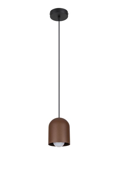 Runde Hängelampe Schwarz Braun E27 Ø11 cm Loft