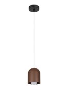 Lampe à suspendre ronde Noir Marron E27 Ø11...
