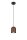 Runde Hängelampe Schwarz Braun E27 Ø11 cm Loft
