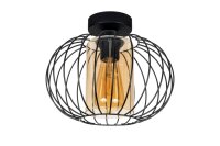 Lampe de plafonnier E27 &Oslash;25 cm noir miel...
