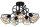 Lampe de plafonnier noire métal fil E27 L:60 cm 5-flamme