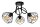 Lampe de plafonnier décorative métal E27 L:55 cm en noir