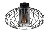Plafonnier rond E27 &Oslash;34 cm Noir...