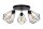 Schwarzer Deckenspot flexibel Metall E27 L:55 cm 3-flmg